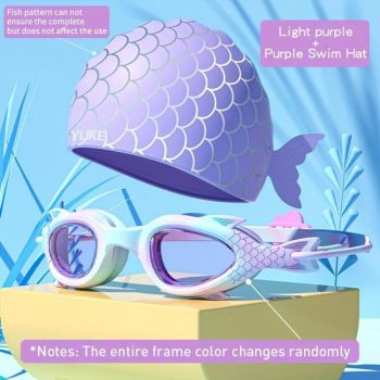 Children Swimming Goggles With Silicone Cap, Waterproof Fog-Proof Clear Vision For Boys And Girls, Professional Water Sports Swimming Equipment