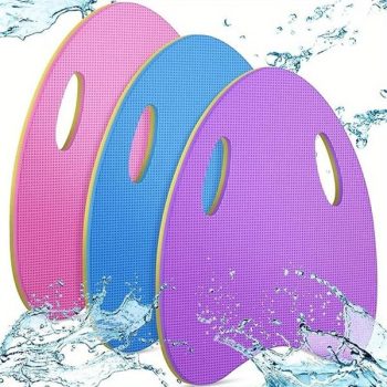 Exercises In The Water Using Floating Aids And Water Aerobics Equipment In A Swimming Pool Provide A Low-Impact Workout. This Includes Foam Floatation Devices, Swimming Aid Boards, Floating Belts, Square Floatation Boards, And Fish-Shaped Waist Floats.