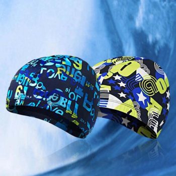 High Elastic Bathing Hat Turban Fabric Swimming Caps Ear Protect Swim Pool Hat Diving Hat