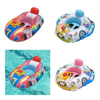 Inflatable Swim Rings Thickened Hot Day Pool Float Cartoon Outdoor Beach Children Swimming Rings Party Toy