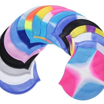 Men Women Elastic Silicone Swimming Cap Stretch Waterproof Protect Ear Hat