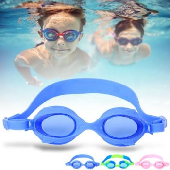 Silicone Cartoon Swimming Goggles Cute Fish-Shaped Anti Fog Adjustable Swim Glasses For Children