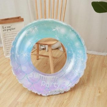 Thickened New Pvc Starry Sequins Swimming Ring Thickened Outdoor Water Inflatable Toys Life Buoy